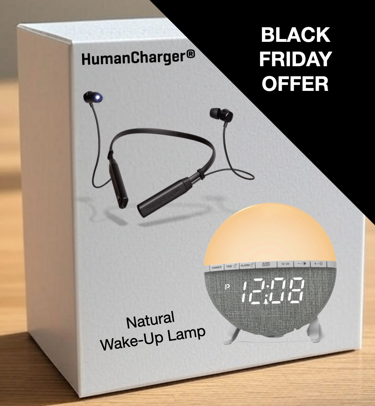 Black Friday Bundle: Humancharger + FREE Natural Wake Up Lamp