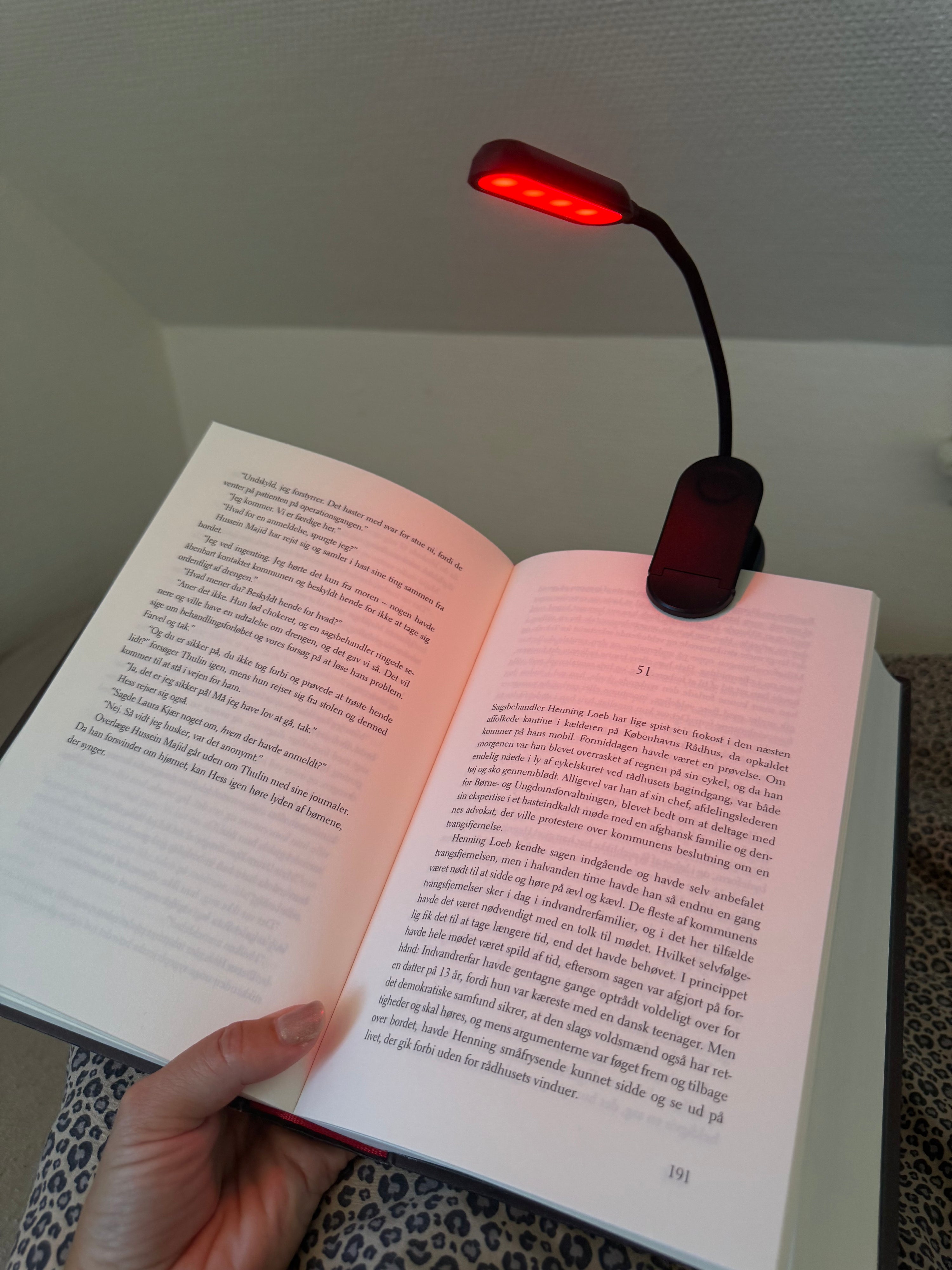 Night reading light - use at home and when travelling