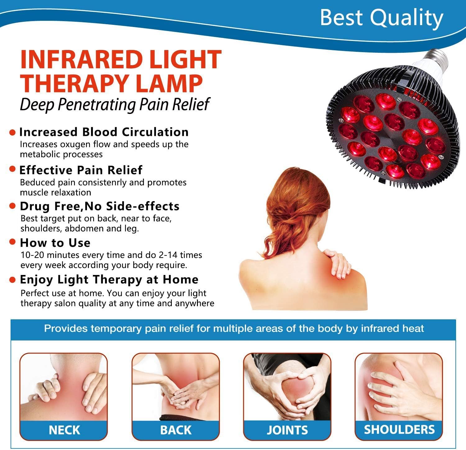 Red Light Therapy Bulb 660nm & 850nm